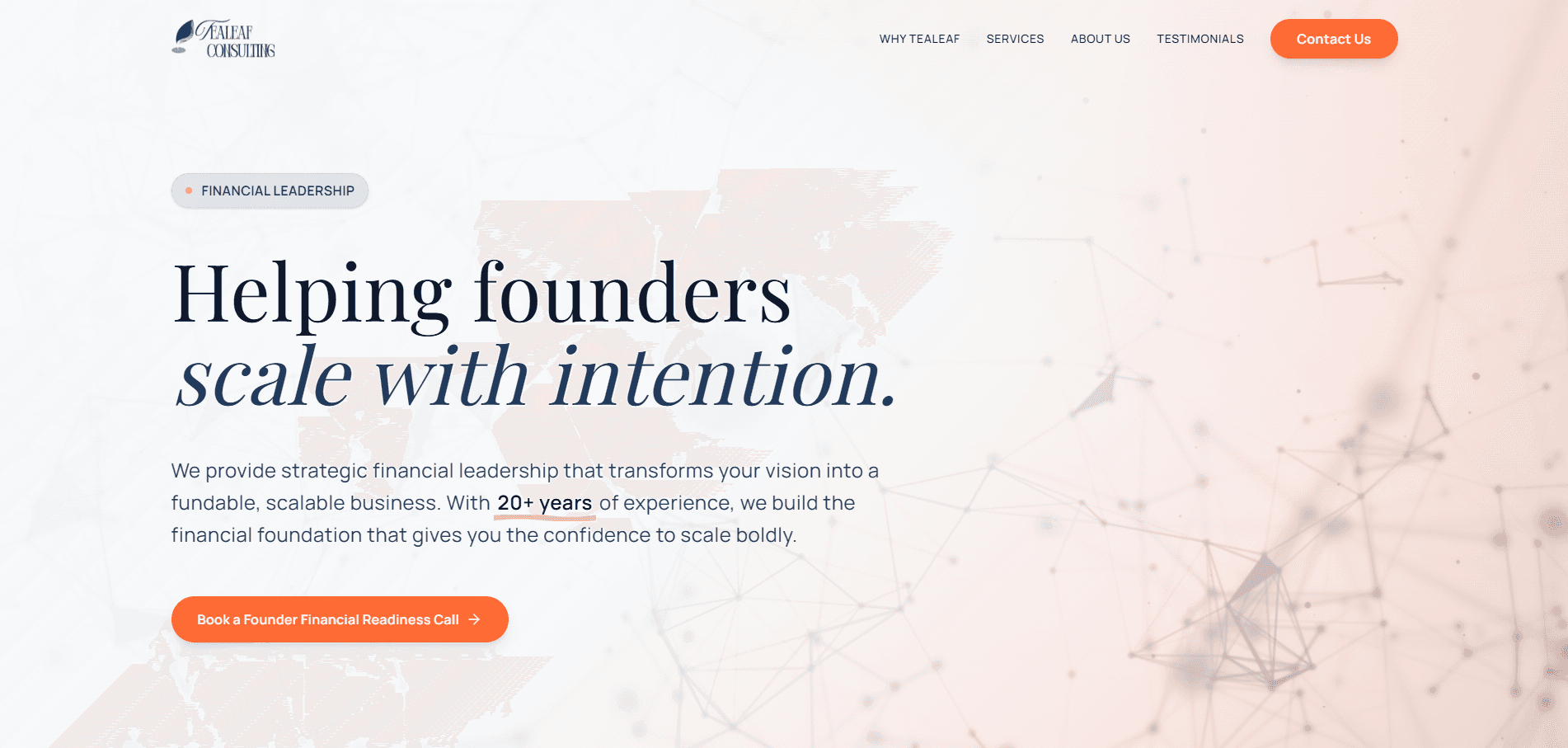 Home page - hero section