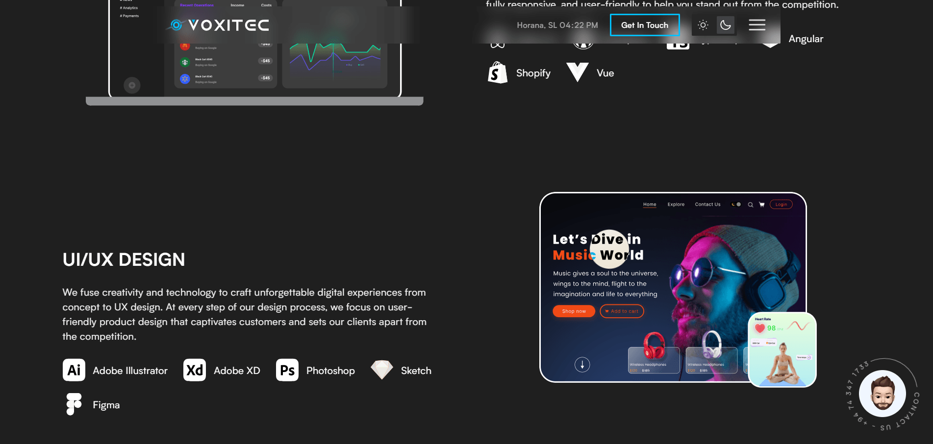 Services page