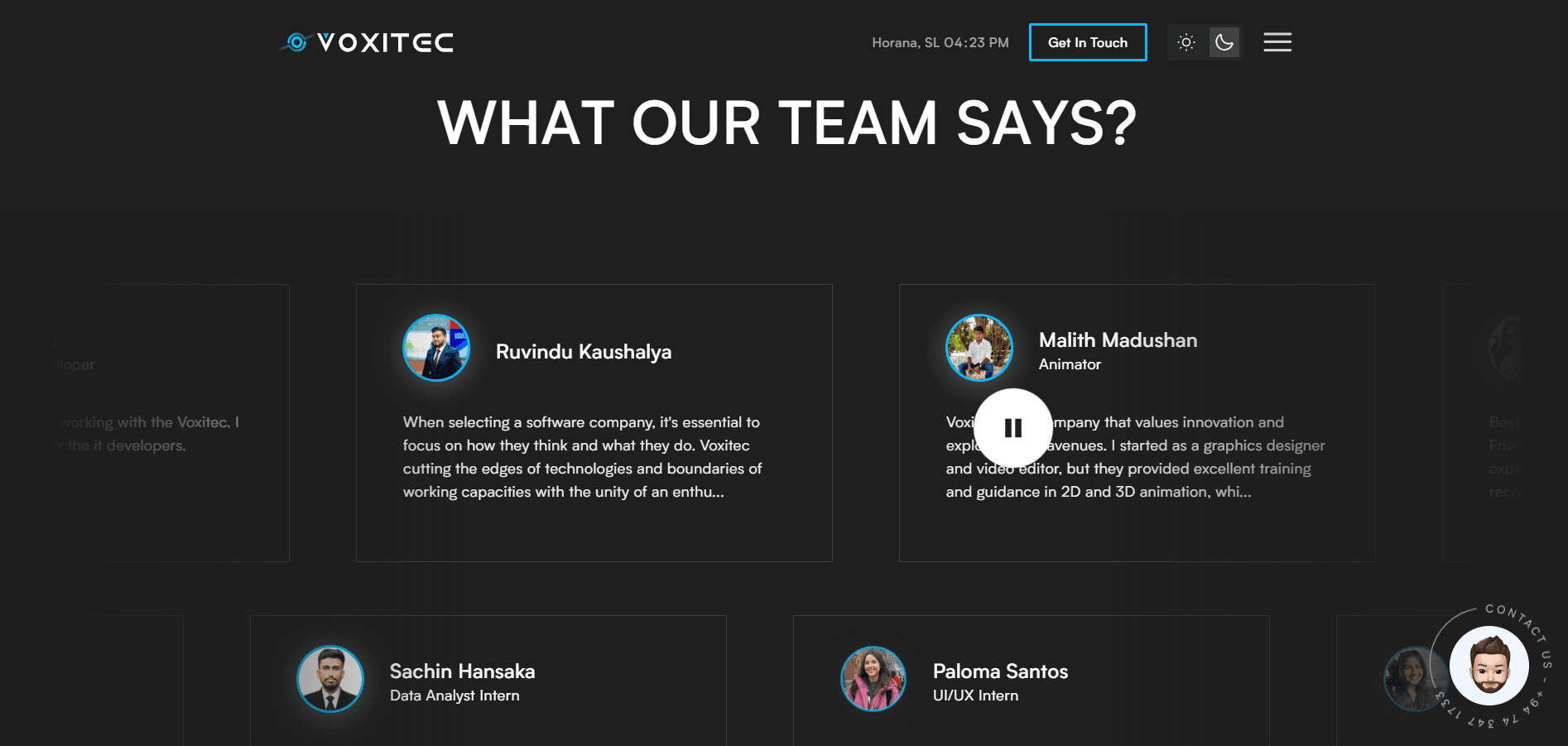 Careers page
